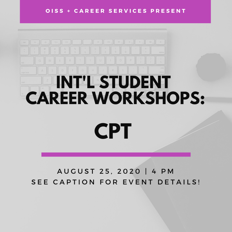 International Student Career Workshop CPT