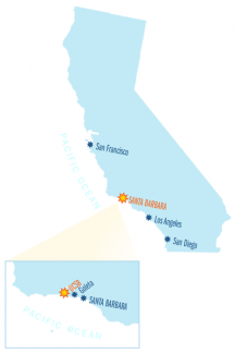 where-is-ucsb.png Location of UCSB, west of the city of Santa Barbara